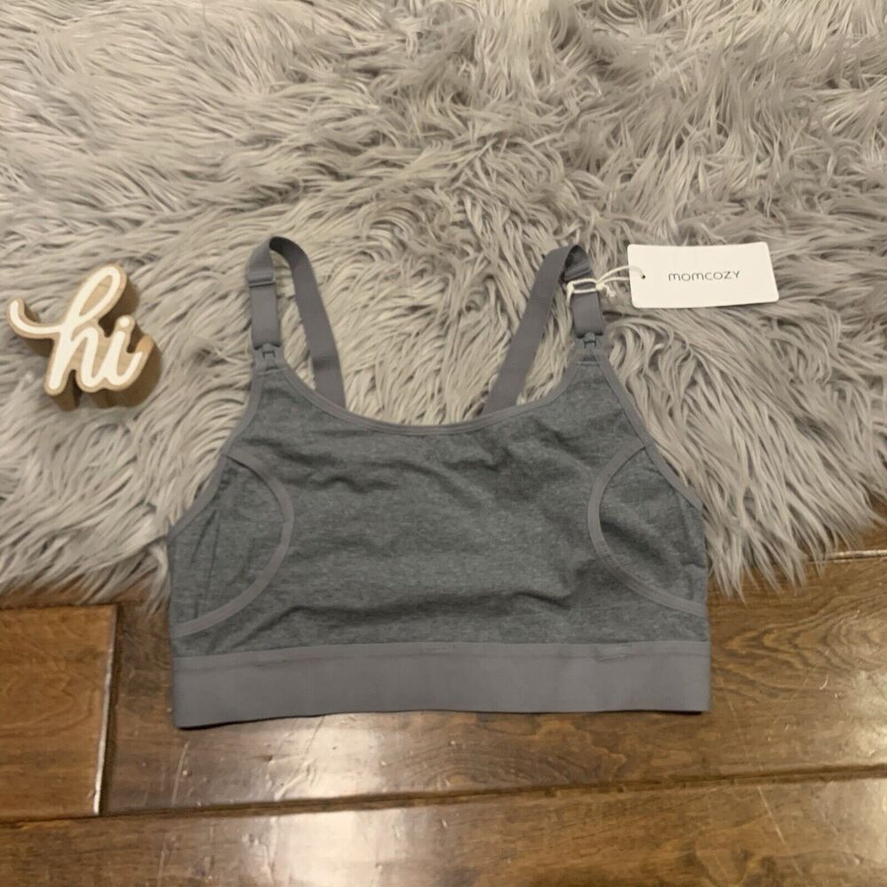 Momcozy Womens Nursing Bra Grey Gray Size Small New